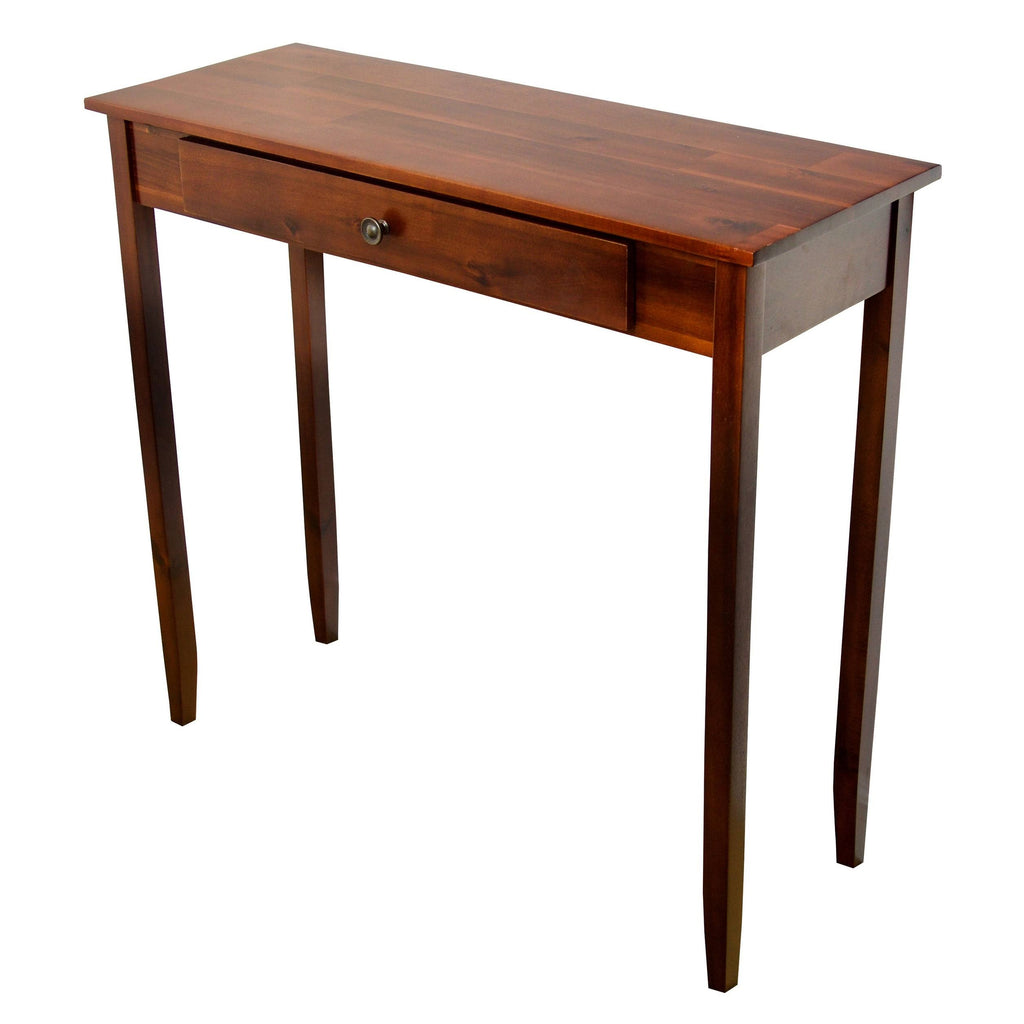 Black Solid Acacia 1-Drawer Console Table P18494