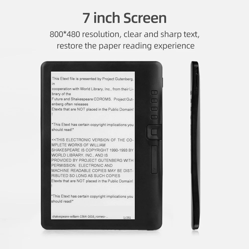 7 inch Portable E book Reader with 8GB Memory R8676
