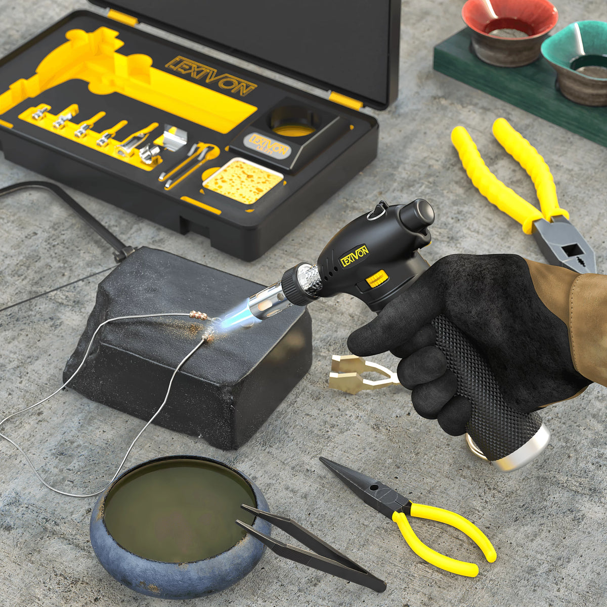 Self-Igniting Soldering Station with Adjustable Flame K9957