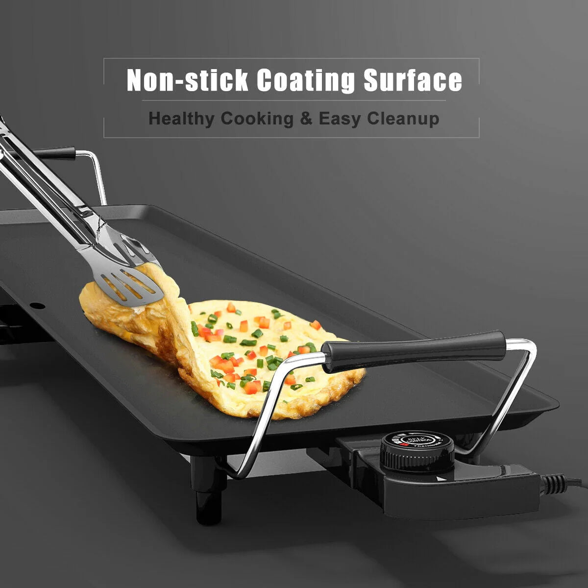 Electric Teppanyaki Table Top Grill Griddle Nonstick Camping S52788