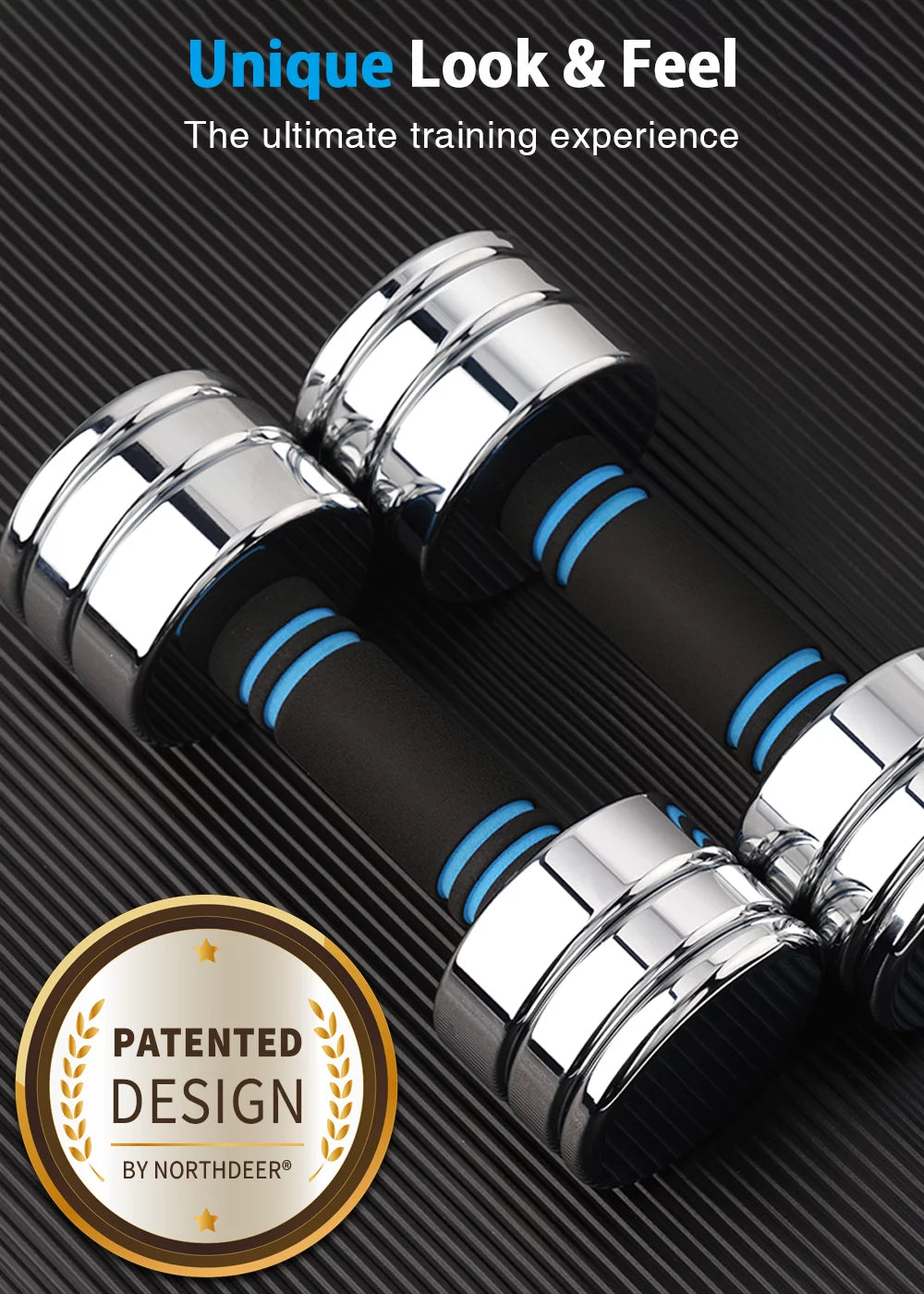 Adjustable Dumbbells Pair Steel Weight Set with Foam Handle A8855