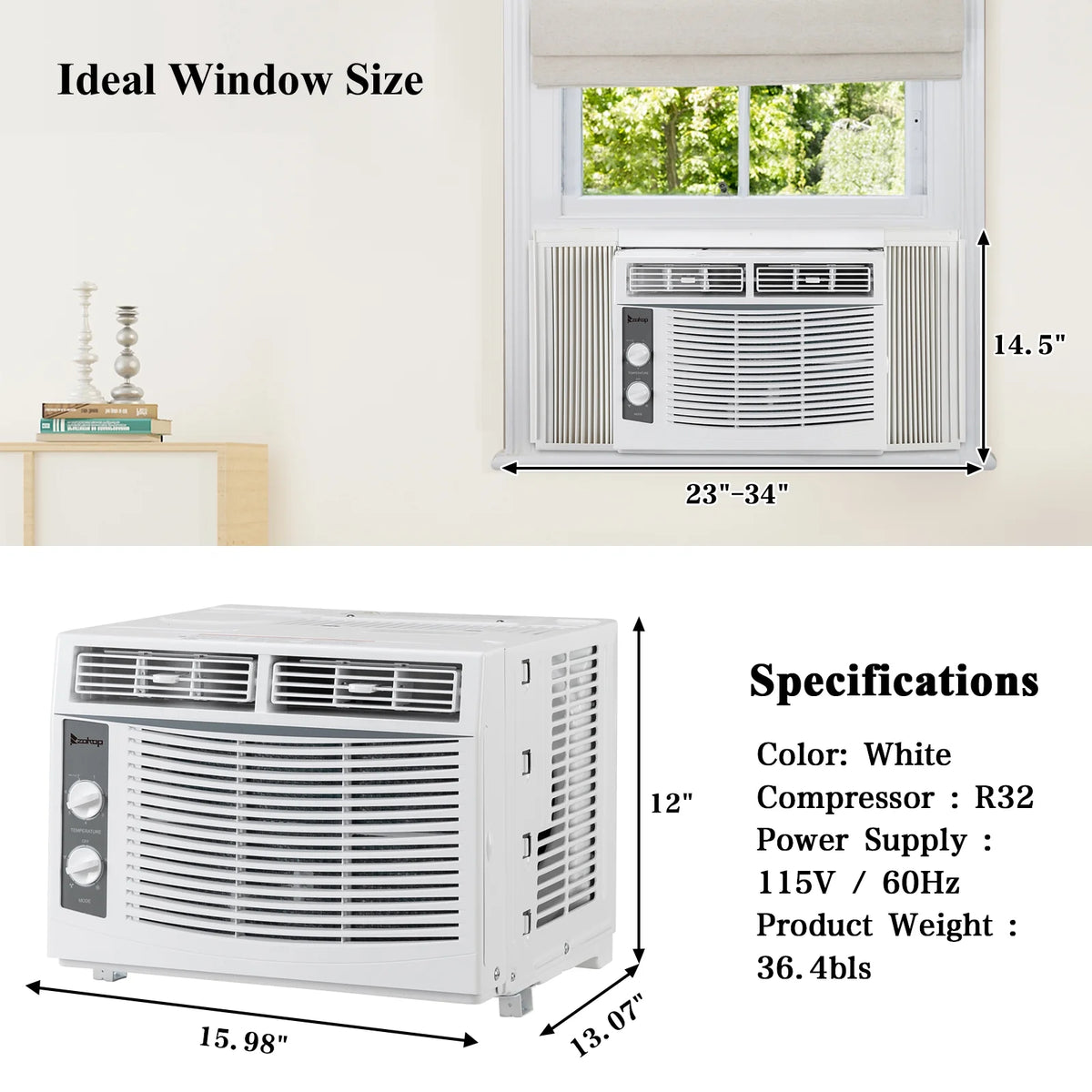 5,000 BTU Window Air Conditioner with Installation Kit K3324