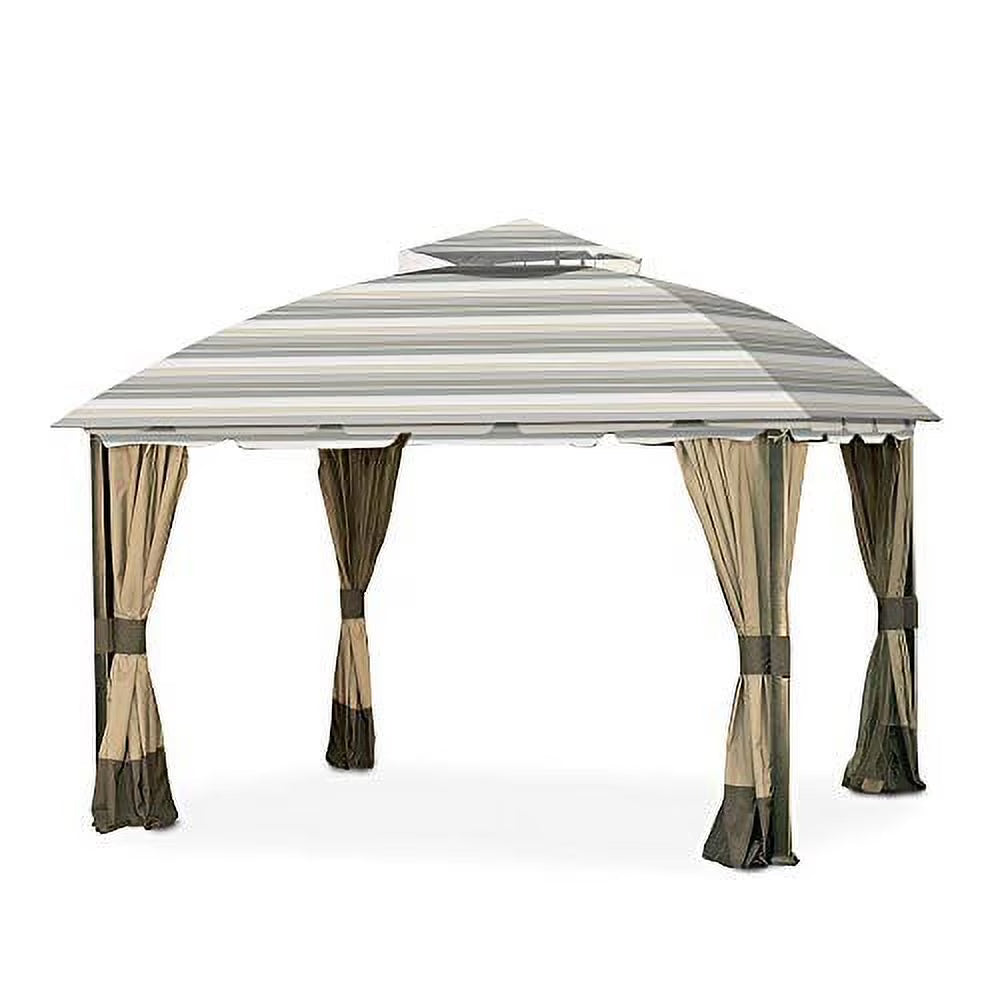 Stripe Stone Replacement Canopy Top Cover for Gazebo X387220