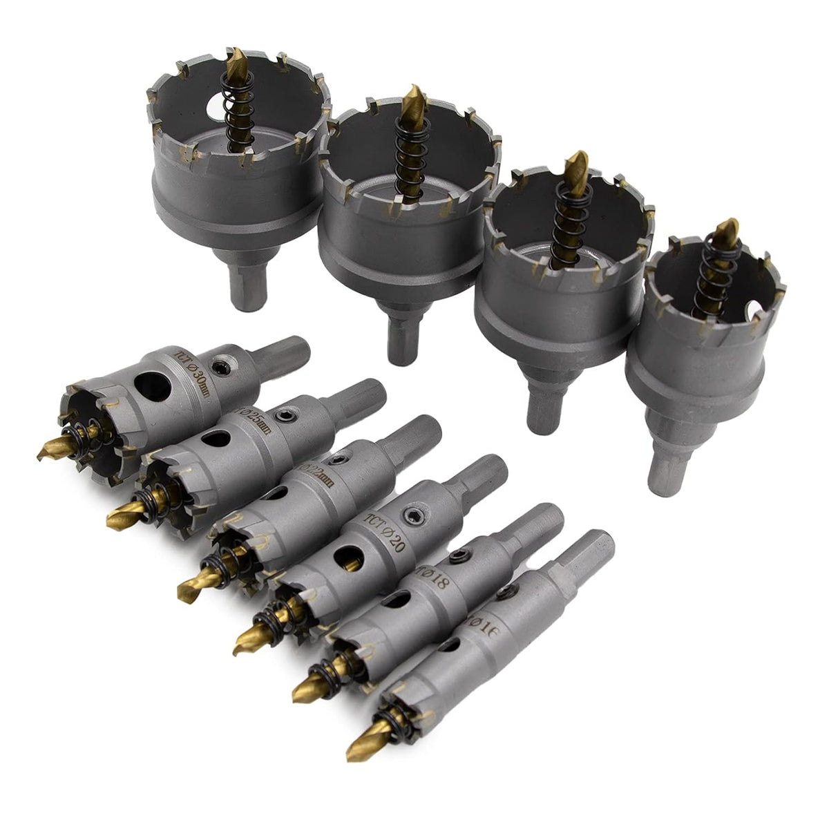10 Pcs Tungsten Carbide Tipped Hole Saw Kit F889654