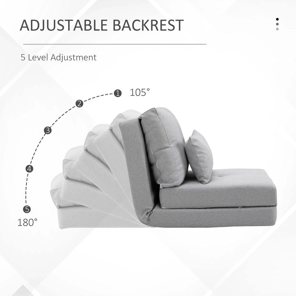 Light Gray 2-in-1 Floor Sofa Bed B959475