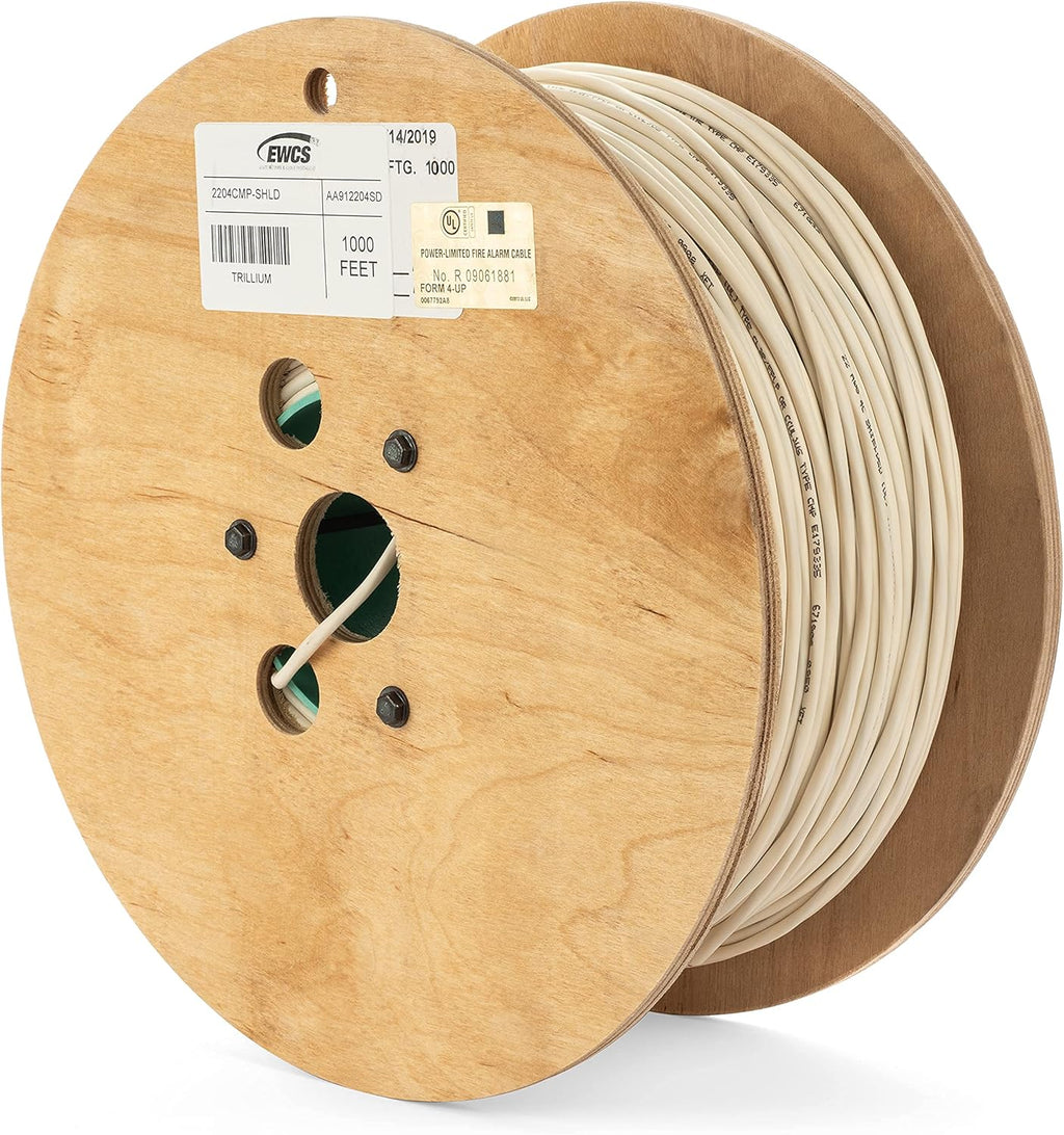 22 AWG 4/C Plenum Rated Shielded Sound & Security Cable - 1000 Feet S538571