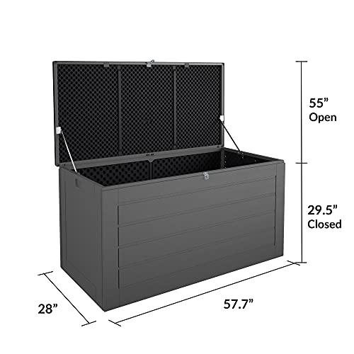 180 Gallons Charcoal Outdoor Storage Deck Box P63924