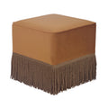 Yellow Velvet Ottoman I88347