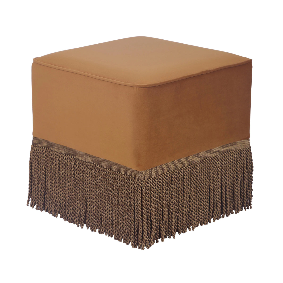 Yellow Velvet Ottoman I88347