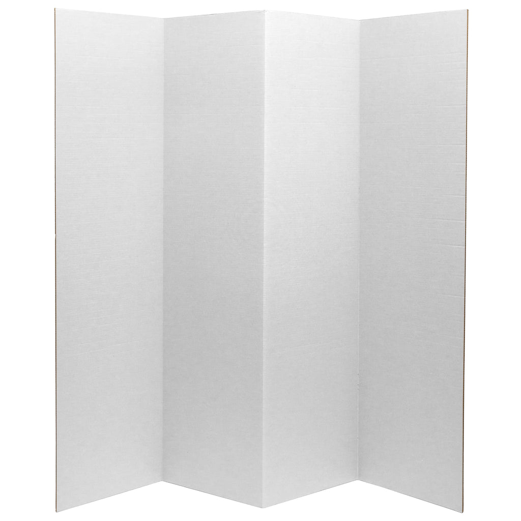 6 Ft. Tall White 4 Panel Room Divider W938960