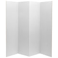 6 Ft. Tall White 4 Panel Room Divider W938960