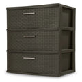 3 Drawer Wide Weave Tower Espresso B709746