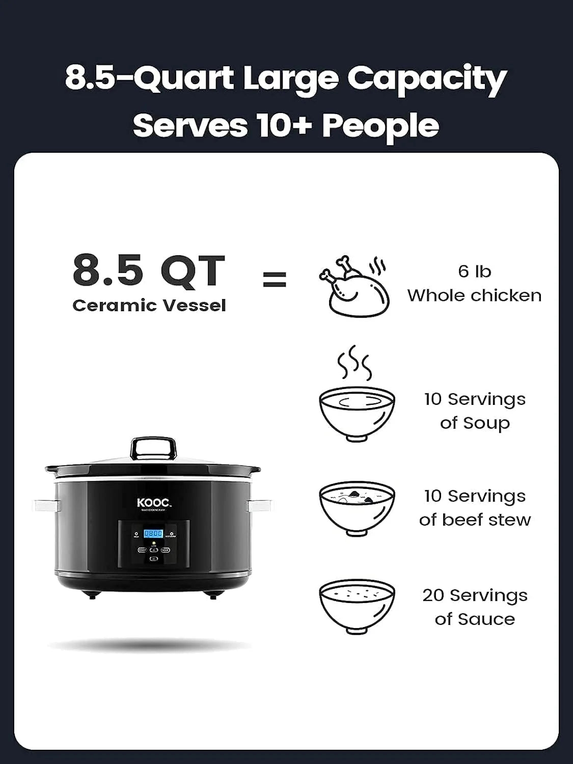 Programmable Slow Cooker 8.5-Quart with 30 Liners W537768
