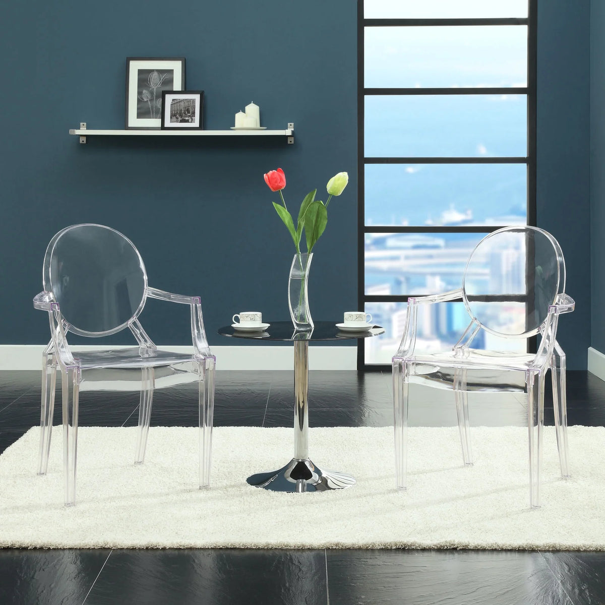 Clear Dining Armchairs Set of 2 Q95306