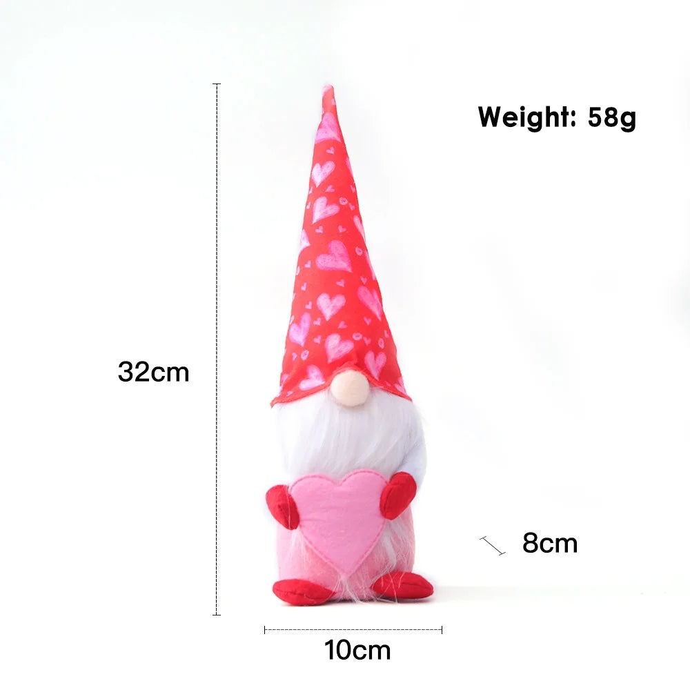Valentine's Day Gnomes Plush Decorations A561