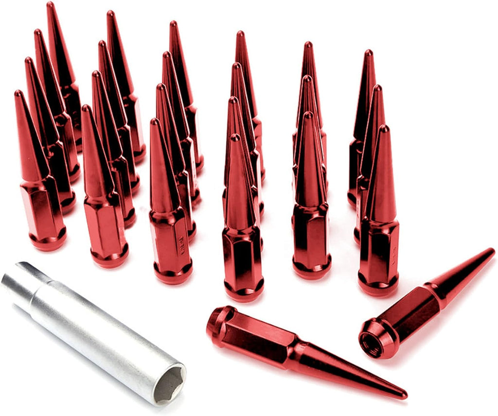 24 Chrome Spike Lug Nuts 1/2-20 Taper Pack of 2 N6924
