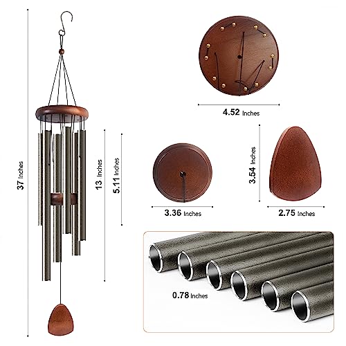 Large Aluminium Wind Chimes 37 Inches White M194