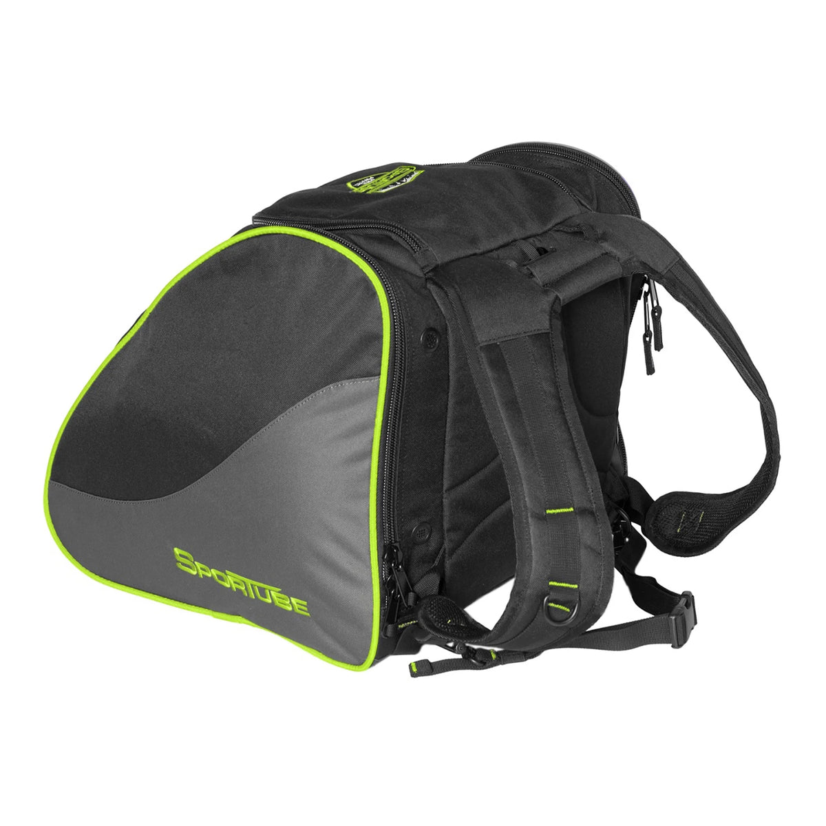 Green/Black Padded Ski Boot & Gear Backpack Bag T9841