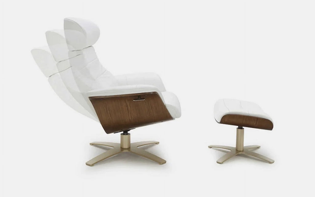 White Top Grain Italian Leather Chair E2650