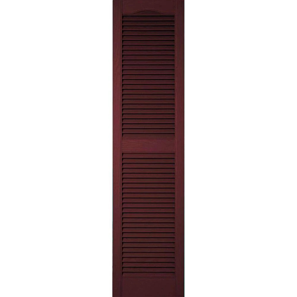 Vinyl Cathedral Top Open Louver Shutters Q872508
