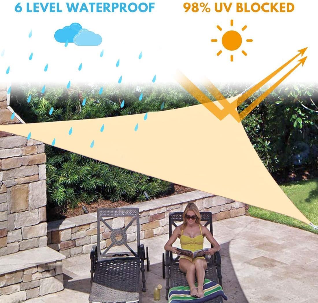 10x13ft Waterproof Sun Shade Sail with Hardware Kit G852153