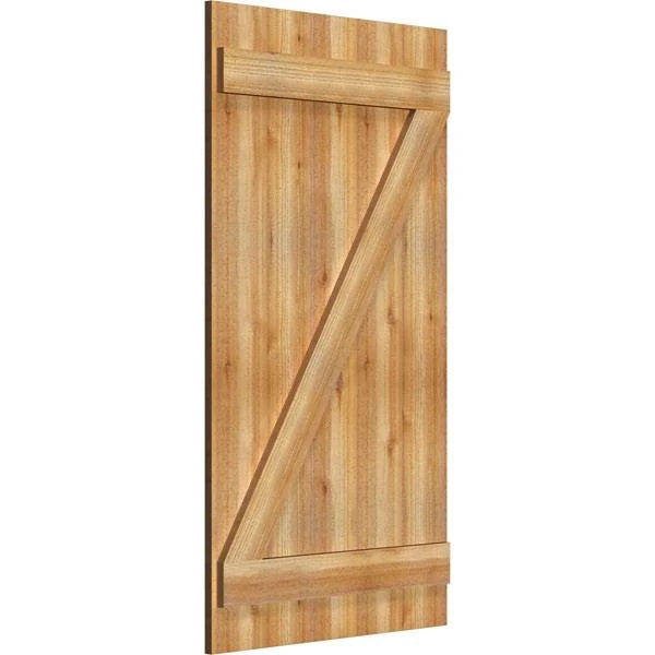 Rough Sawn Western Red Cedar Board-n-Batten Shutters Y971894