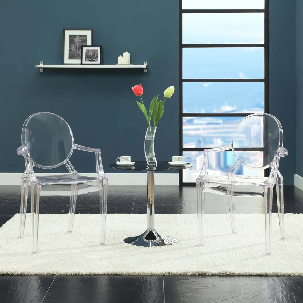 Clear Dining Armchairs Set of 2 Q95306