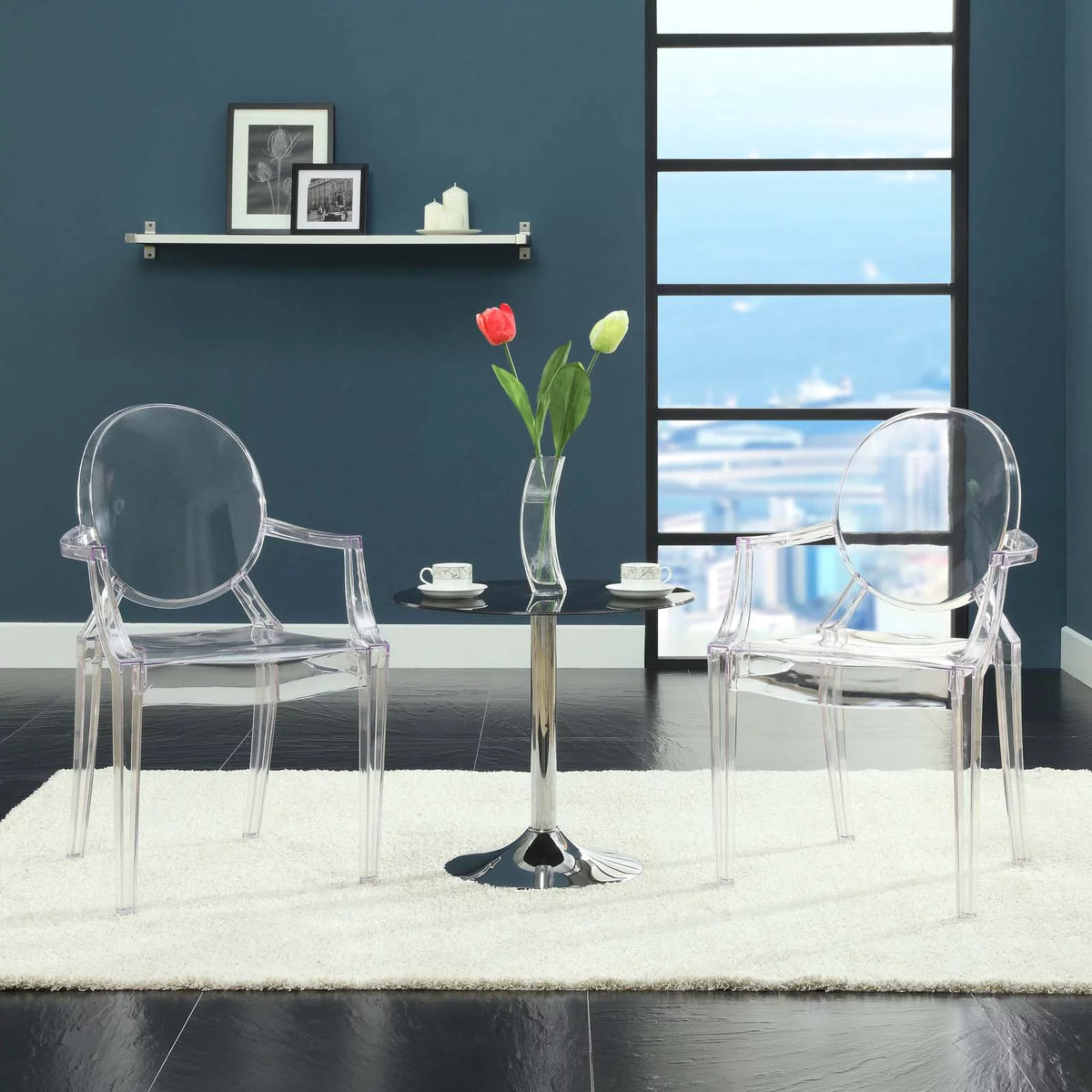 Clear Dining Armchairs Set of 2 Q95306