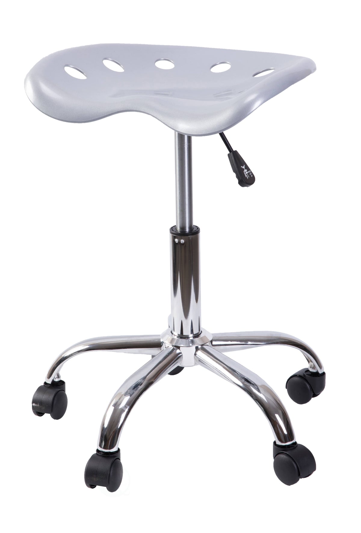 Gray Tractor Seat Swivel Chair with Adjustable Height and Casters O975768