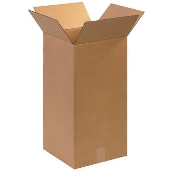 Tall Corrugated Boxes 12x12x24 Kraft 25 Bundle R36813