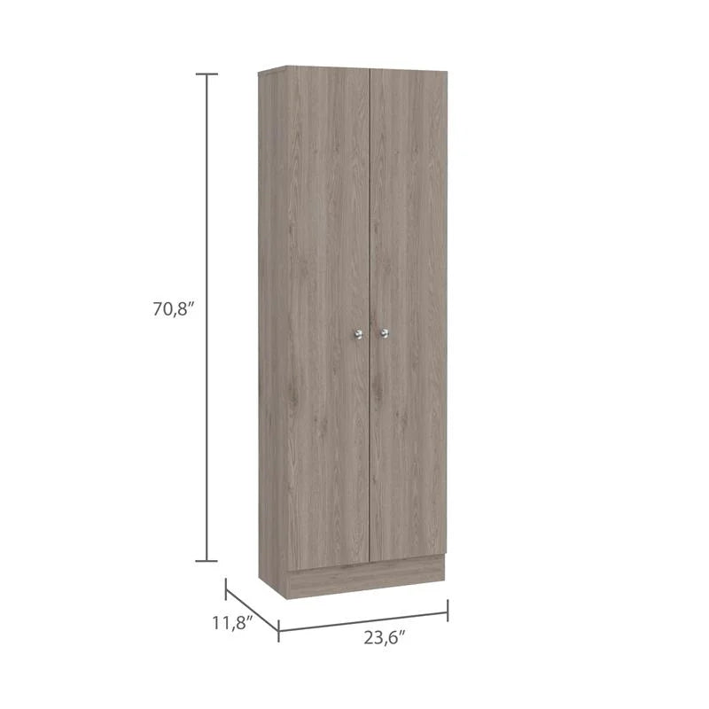 2-Door Engineered Wood Pantry Cabinet in Gray R551697