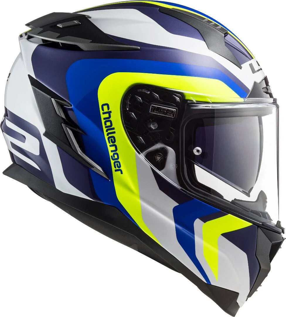 White-Blue-Yellow Helmet H181
