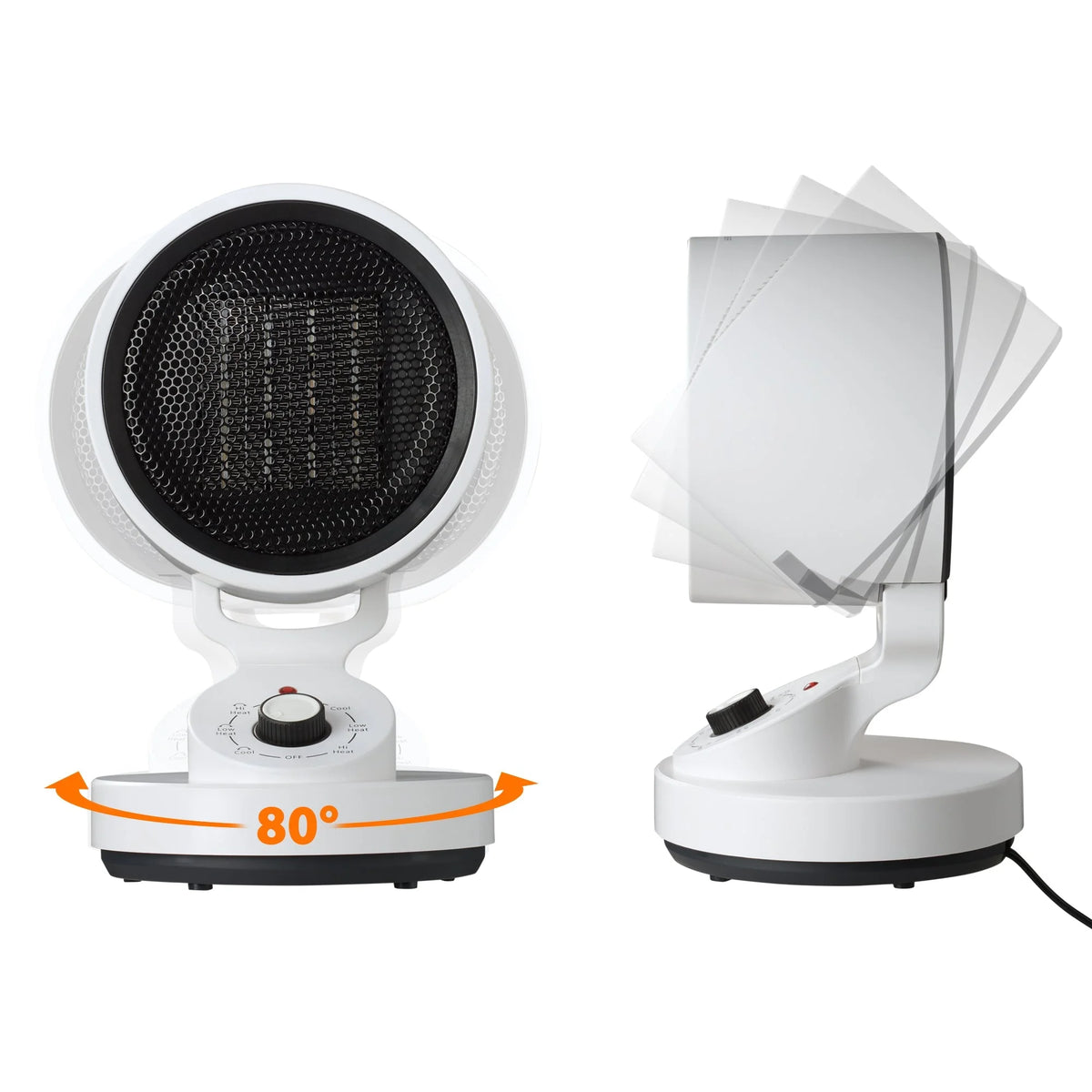 1500W 2-In-1 Electric Space Heater and Cooling Fan E195296