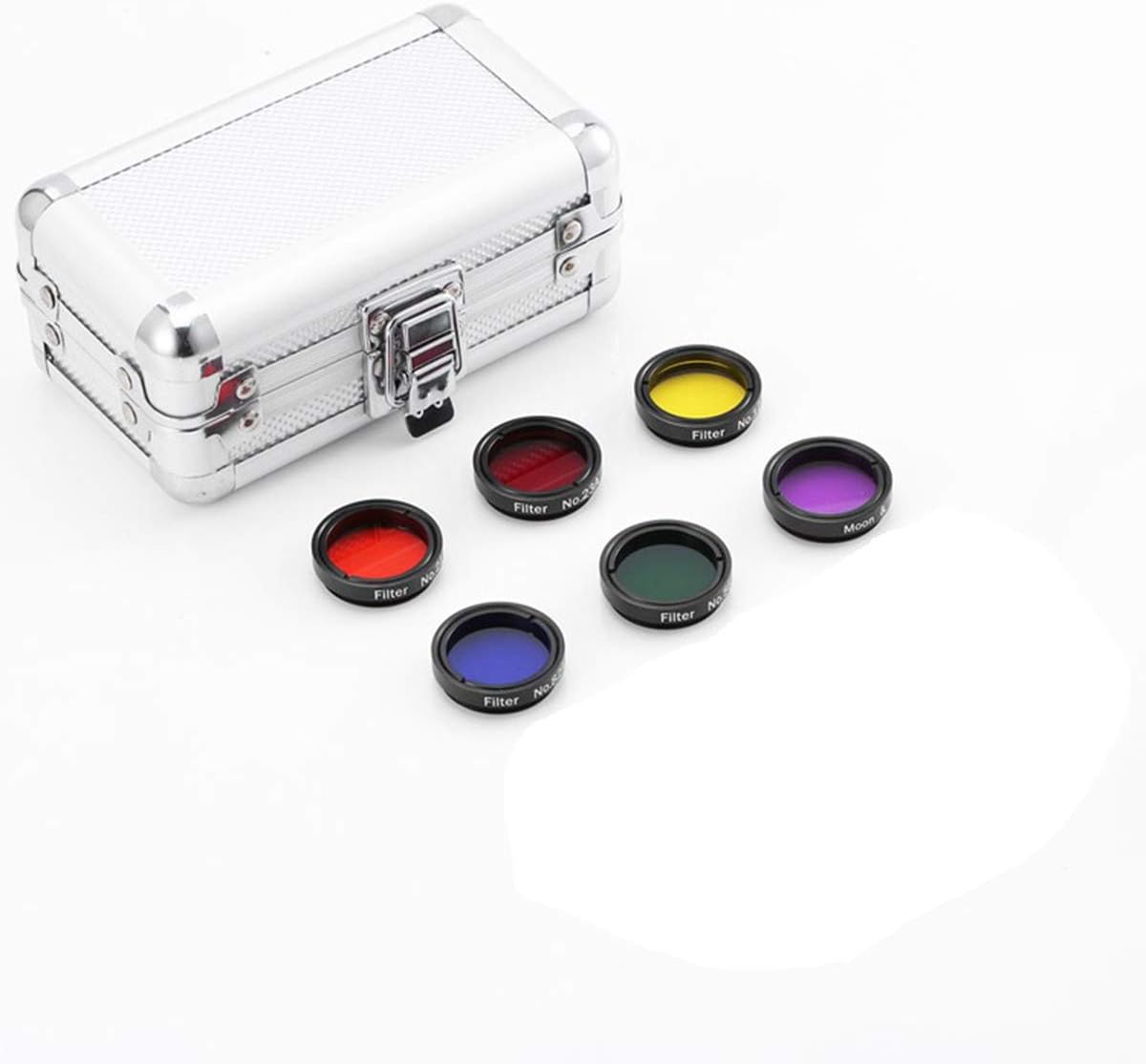 1.25 Inches 6 Color Telescope Moon Filter Set with Metal Case F24656