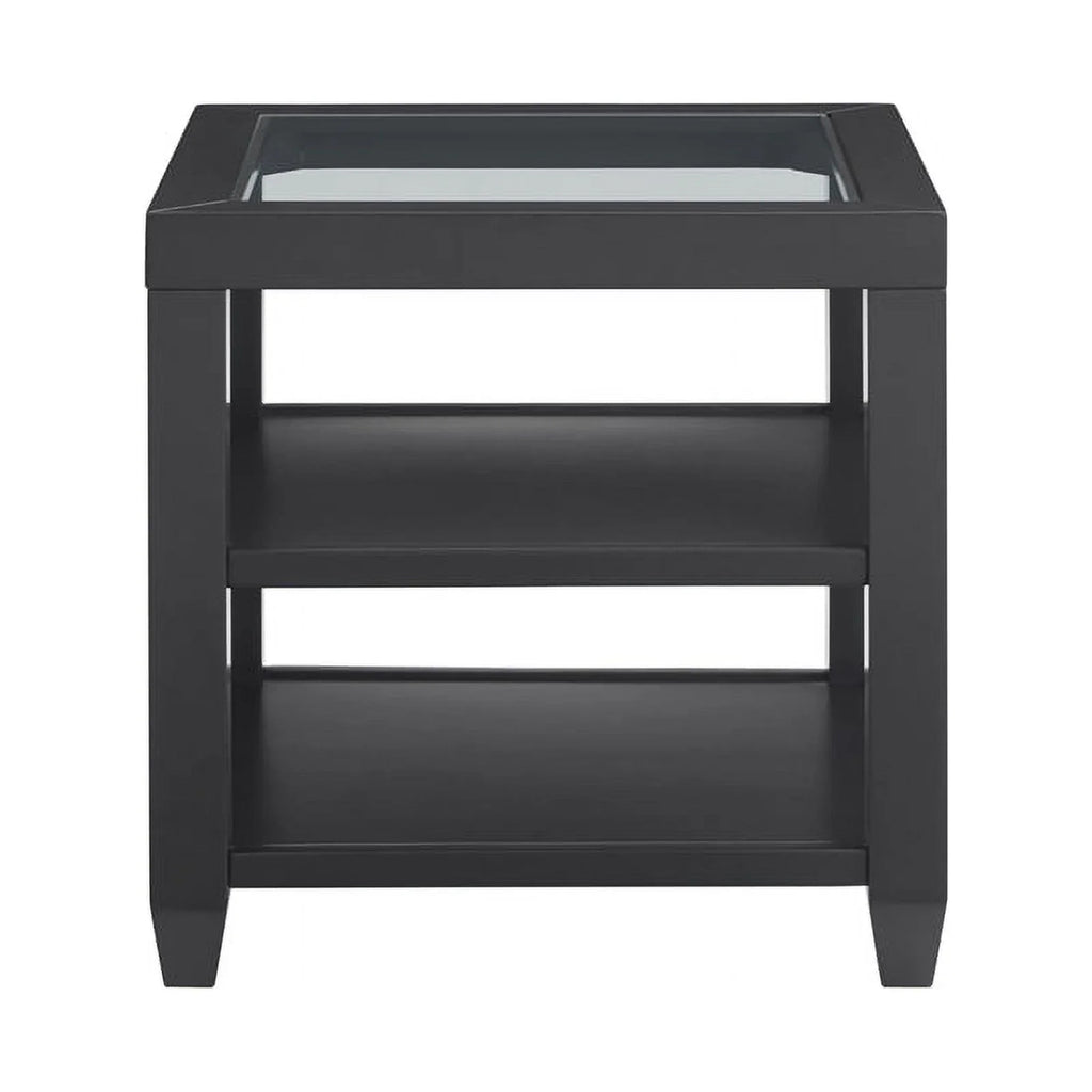 3 Piece Coffee Table and 2 End Tables in Black E89453