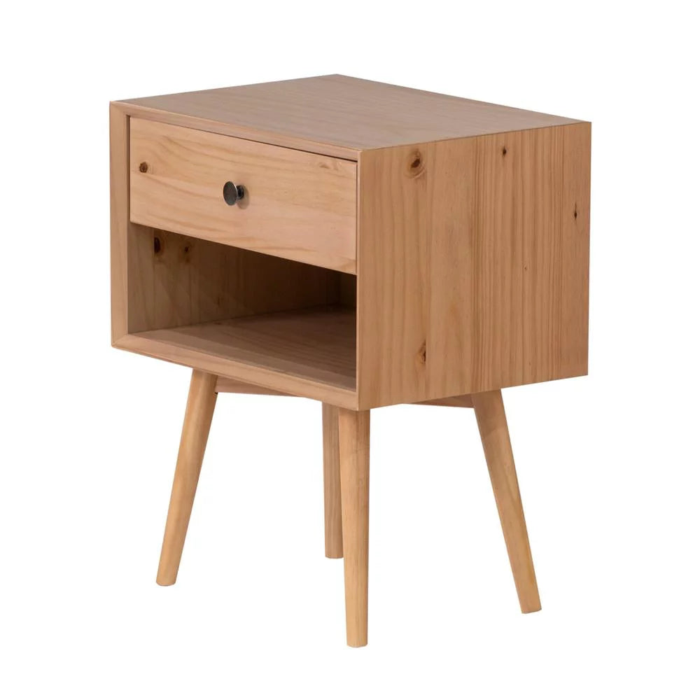 1-Drawer Solid Wood Nightstand N430