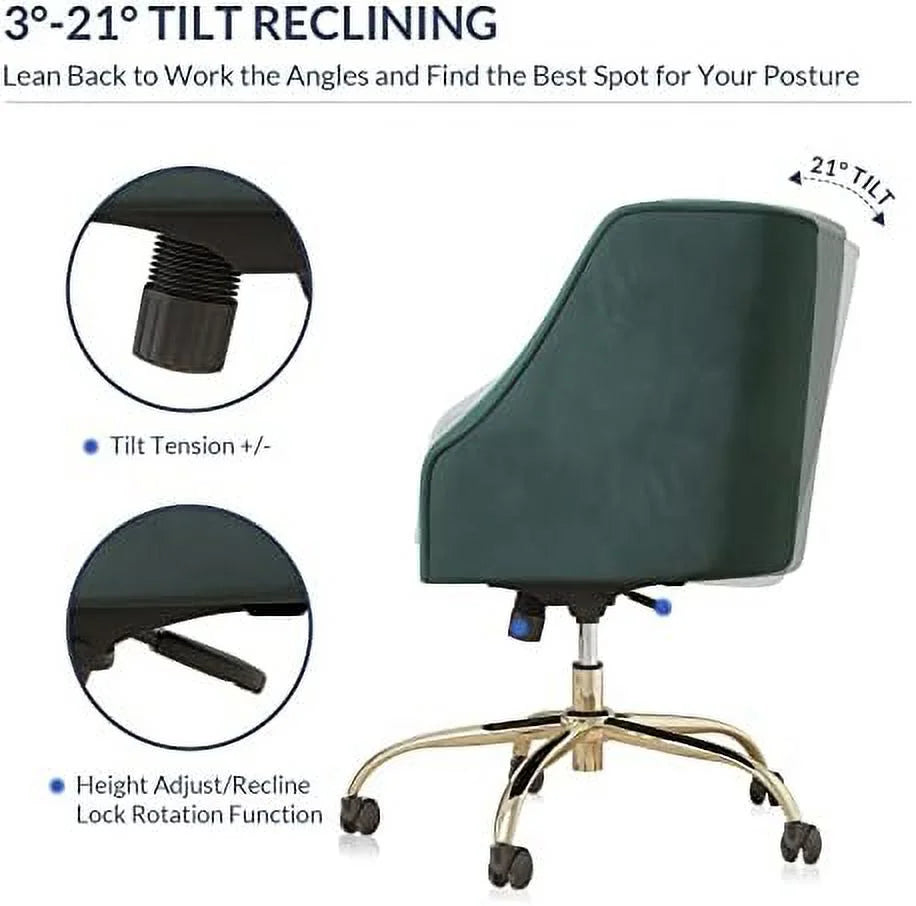 Pink Velvet Upholstered Office Chair Y92640