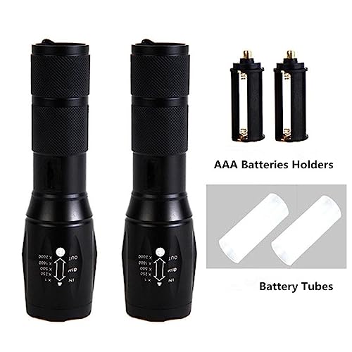 2 Pack 5 Modes 3000 High Lumens Waterproof Led Tactical Flashlights G831