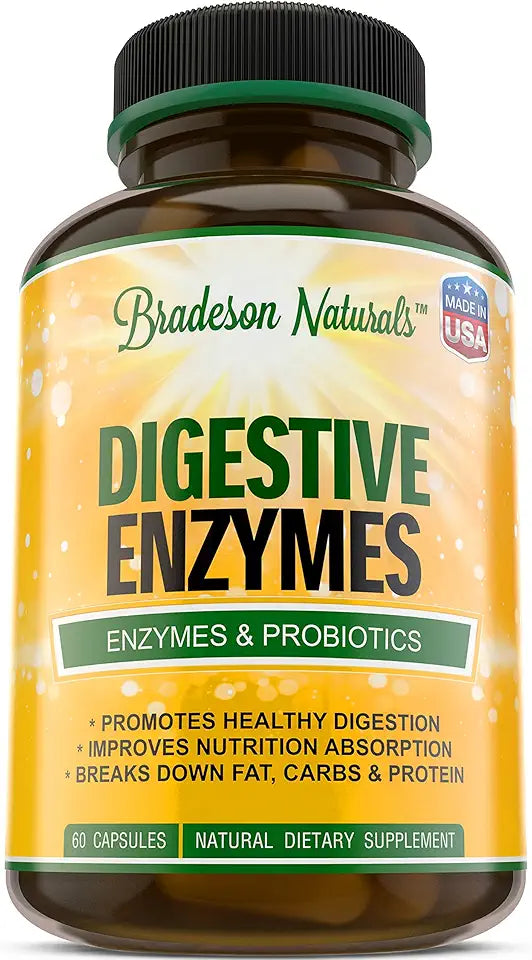 60 Capsules Digestive Enzymes & Probiotics Dietary Supplement B688