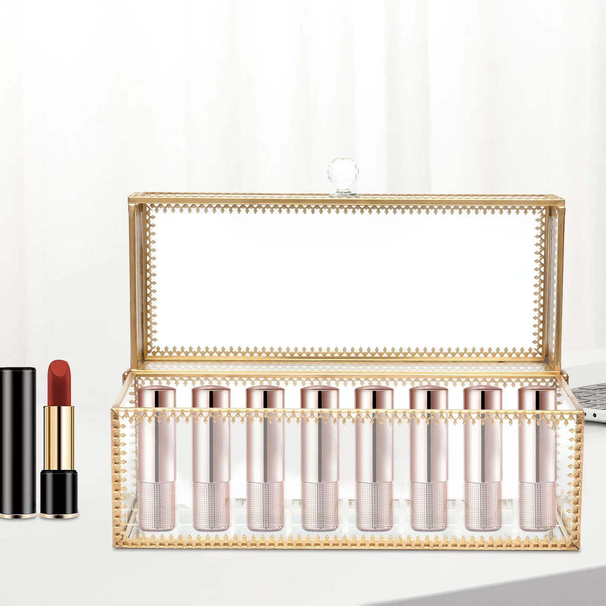 Clear 24-Grid Lipstick Storage Case S756247
