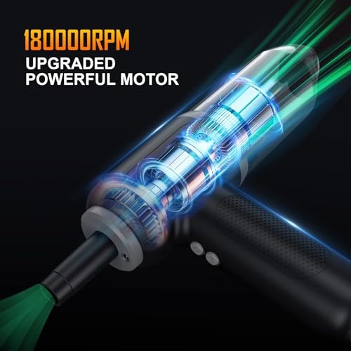 120000RPM 3 Speeds Cordless Electric Air Duster 7600mAh A8760