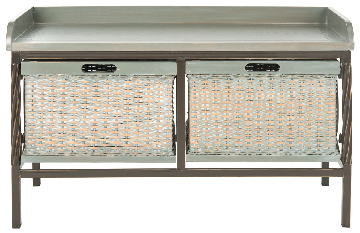 2 Drawer Wooden Storage Bench L364