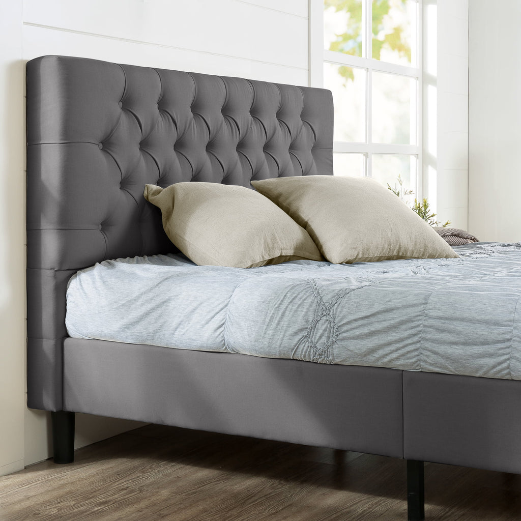 Queen Upholstered Platform Bed Frame Y904