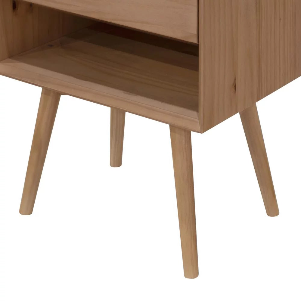 1-Drawer Solid Wood Nightstand N430