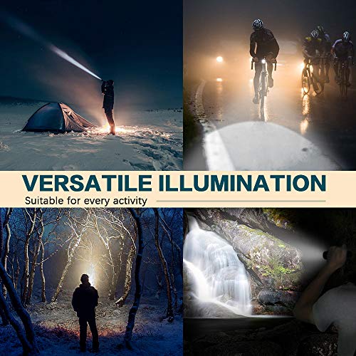 2 Pack 5 Modes 3000 High Lumens Waterproof Led Tactical Flashlights G831