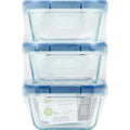 1-Cup Glass Square Storage Container (3-Pack) H270