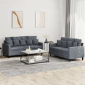 2-Piece Dark Gray Velvet Sofa Set M157068