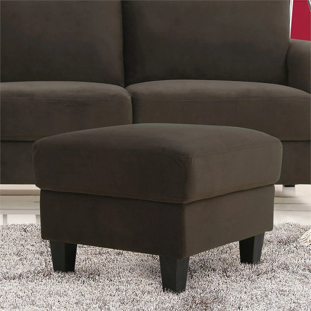 Brown Microfiber Ottoman A860