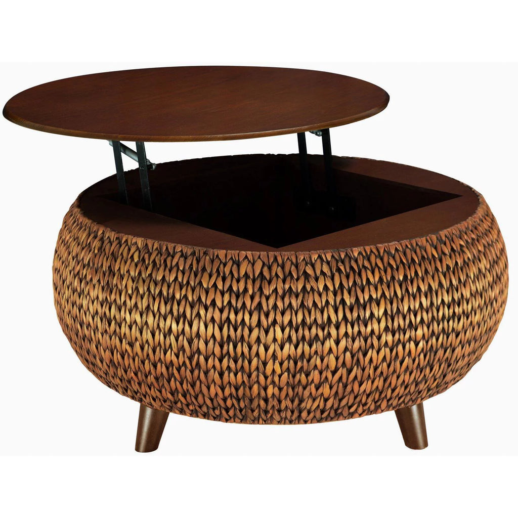 Round Wood Coffee Table in Gold R929305