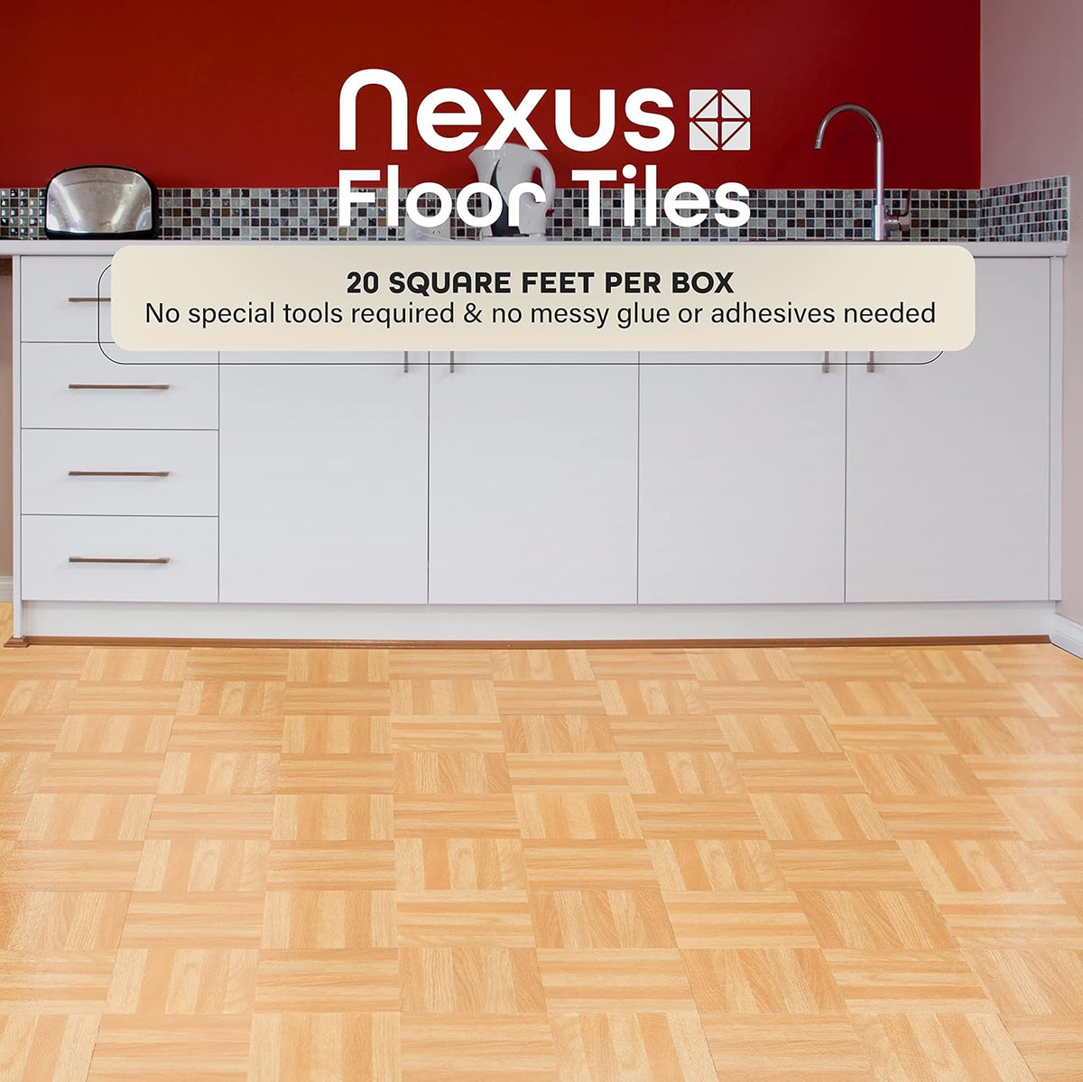 20 Tiles Self Adhesive 12-Inch Vinyl Floor Tiles W7868